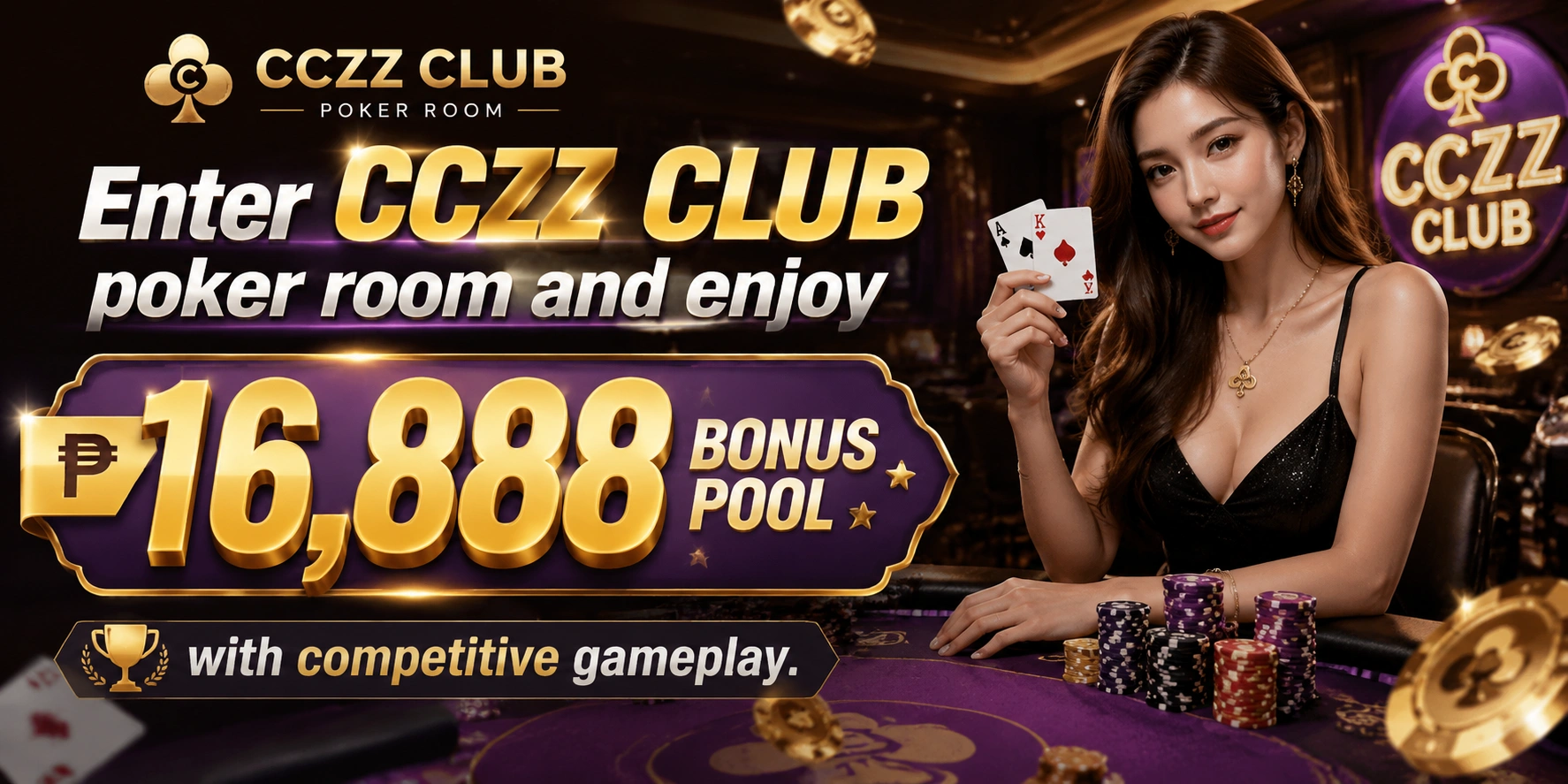 Poker table scene showing cards and betting chips
