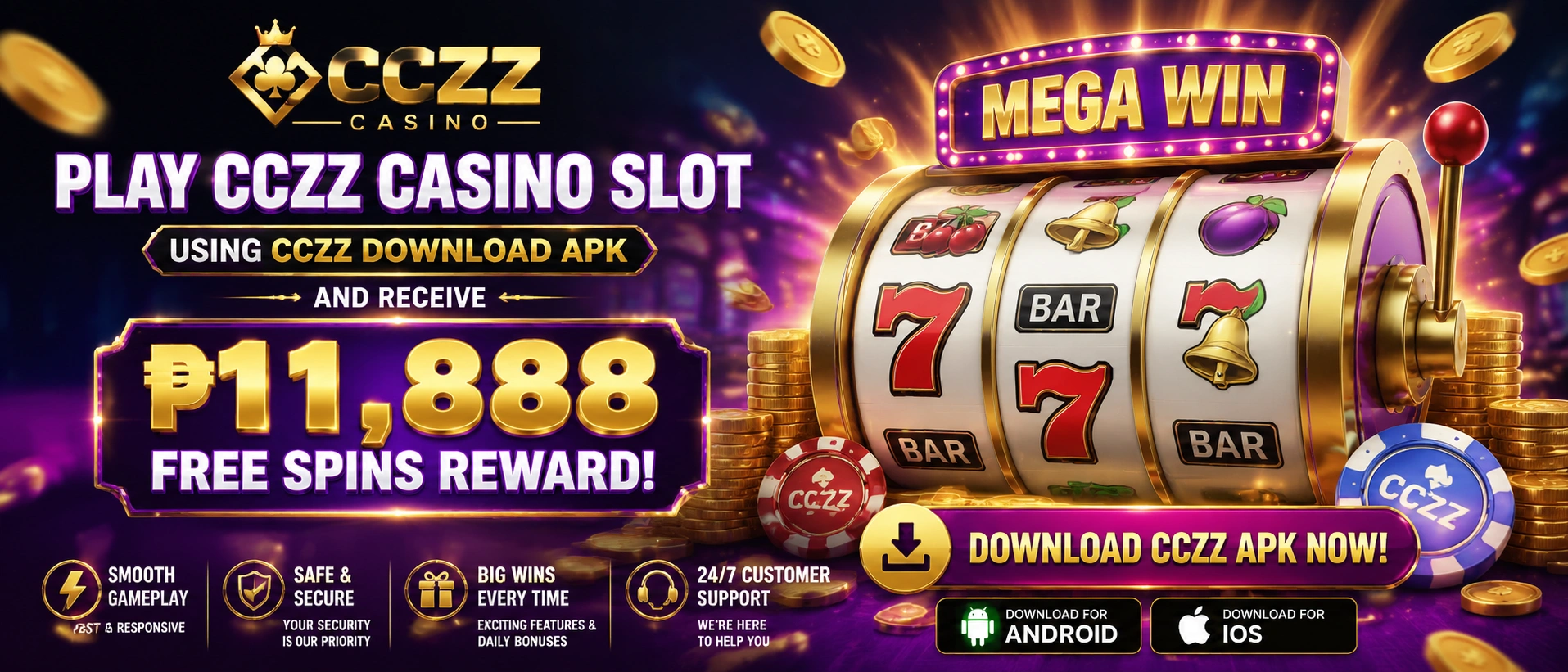 Video slot with colorful reels and bonus symbols